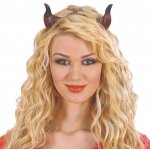 Čertovské latexové červenočerné rohy na gumičku – Sleviste.cz