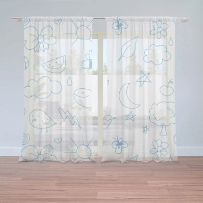 Záclony Kreslení nejmenších: 2 ks - 150x250 cm - Sablio – Hledejceny.cz