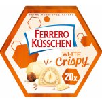 Ferrero Küsschen čokoládové pralinky White Crispy v bílé čokoládě s mléčným krémem 172 g – Zboží Dáma