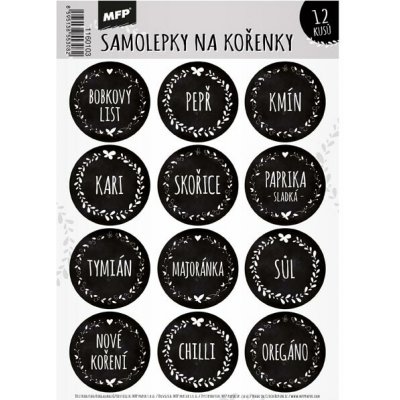 UNIPAP samolepky na kořenky 16,2 x 23 cm koření – Zbozi.Blesk.cz