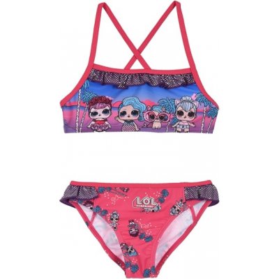 Sun City Dívčí plavky bikiny L.O.L. Surprise tmavě růžové