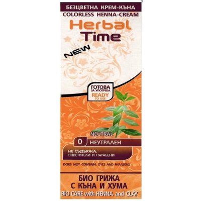 Herbal Time BIO krémová henna na vlasy 0 Neutral 75 ml