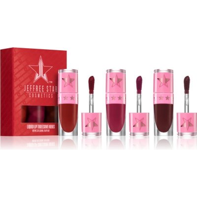 Jeffree Star Cosmetics Blood Sugar Heart Rate tekutá rtěnka 1,93 ml + Forbidden Fruit tekutá rtěnka 1,93 ml + Misery tekutá rtěnka 1,93 ml dárková sada