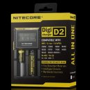 Nitecore D2 nabíječka s displejem 2 sloty černá