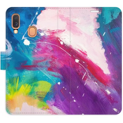 Pouzdro iSaprio Flip s kapsičkami na karty - Abstract Paint 05 Samsung Galaxy A40 – Zboží Mobilmania