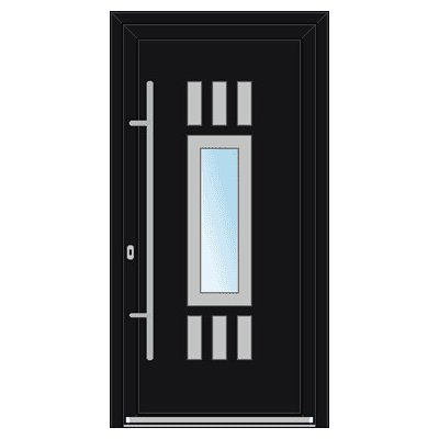 OknaDvereNaMiru.cz Vchodové dveře INOX 12 ořech 105 x 210 cm – Zboží Mobilmania