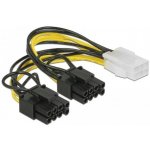 Delock PCI Express napájecí kabel 6 pin samice > 2 x 8 pin samec 15 cm 85452 – Zbozi.Blesk.cz