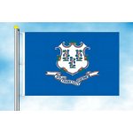 LIBEA, s.r.o. Connecticut vlajka Rozměr: 30×45 cm, Uchycení: Karabiny na stožár – Hledejceny.cz