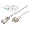 síťový kabel Roline 21.44.1700 U/FTP patch, kat. 6a, tenký, LSOH, 0,5m, bílý