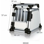 Trixie Transportní klec hliníkový rám pevné panely 48 x 57 x 64 cm – Sleviste.cz