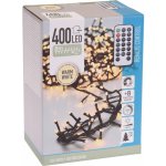 Koopman LED světelný řetěz 400x LED teplá bílá IP44 černý 11 m – Hledejceny.cz