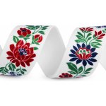 Pruženka folklor šíře 40 mm Varianta: 4 bílá, Balení: 1 m – Sleviste.cz