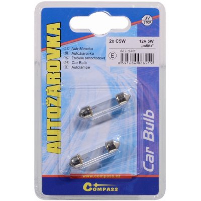 Compass 12V C5W 5W sufit blister 2ks 08651 – Zboží Mobilmania