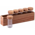 FLOW Wooden Kořenky ve stojanu set Akát 32,9 x 6 x 11,6 cm 7 ks