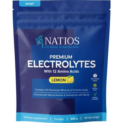 NATIOS Premium Electrolytes Komplex Citrón 600 g – Hledejceny.cz