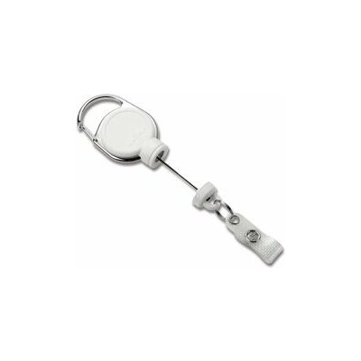 Durable Extra Strong - klip s navíjecí šňůrou a karabinou - bílý – Zboží Dáma