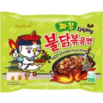 Samyang Buldak Jjajang pálivé kuřecí nudle s příchutí černých fazolí 140 g – Zboží Dáma