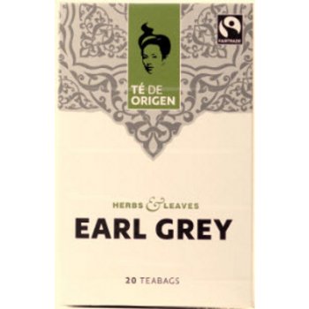 Té de Origen Bio porcovaný černý čaj Earl Grey 20 x 2 g