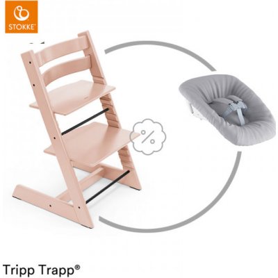 Stokke Tripp Trapp Serene Pink + novorozenecký set – Zbozi.Blesk.cz