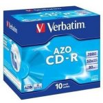 Verbatim CD-R 700MB 52x, Super AZO, jewel, 10ks (43327) – Zbozi.Blesk.cz