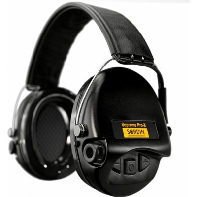 Sluchátka Sordin Supreme Pro-X Slim kůže PVC náušníky černé – Zboží Dáma
