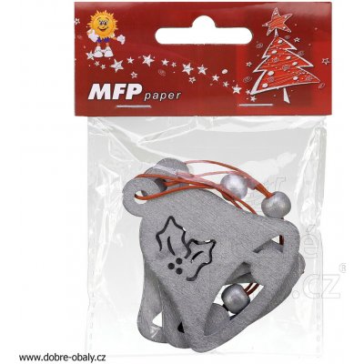 Vánoční závěsná dekorace stříbrný ZVONEK 3 ks – Hledejceny.cz