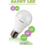 Sandria LED žárovka E27 S2441 SANDY LED E27 A60 8W SMD 3000K – Zboží Živě