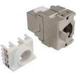 XtendLan Keystone jack RJ45, CAT6A, STP, stříbrný, 180 st, zaklapávací zezadu KESS6ASNIPX | Zboží Auto