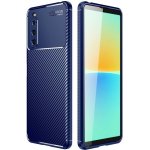 Pouzdro Carbon Fiber Sony Xperia 10 IV modré – Zboží Živě