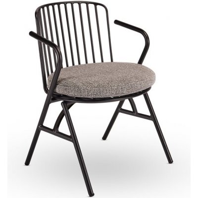 Stern Jídelní křeslo Rox, Stern, 62x57x81 cm, rám lakovaný hliník černý (black matt), sedák venkovní látka Mélange grey – Hledejceny.cz