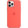 Pouzdro a kryt na mobilní telefon Apple Apple iPhone 12 Pro Max Silicone Case with MagSafe Pink Citrus MHL93ZM/A