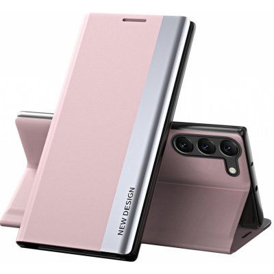Pouzdro Beweare Sleep Flip SView Cover Samsung Galaxy S23 Plus - růžové