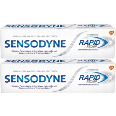 Sensodyne Rapid Whitening Zubní pasta 2 x 75 ml – Zbozi.Blesk.cz