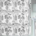 Spirella VEGAS motiv město bílý 180 x 200 cm – Zboží Dáma