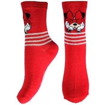 E plus M Dívčí ponožky Minnie červené