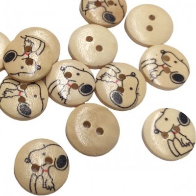 Knoflík dřevěný 15mm Snoopy – Zboží Dáma Knoflík dřevěný 15mm Snoopy – Zboží Dáma