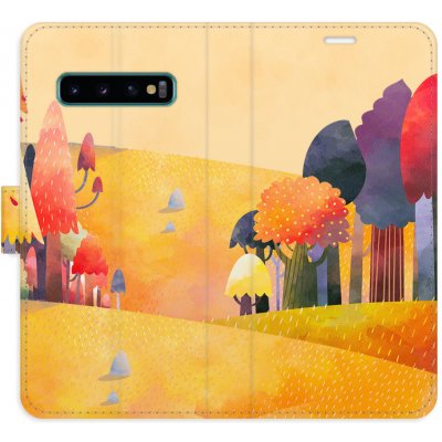 Pouzdro iSaprio Flip s kapsičkami na karty - Autumn Forest Samsung Galaxy S10 – Zboží Mobilmania