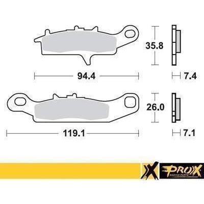 PROX brzdové destičky KH342 KAWASAKI KFX 450R 08-14, KVF 650 BRUTE FORCE 05-13 přední levý