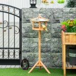 PawHut Krmítko pro ptáky se stojanem a zinkovou střechou 113 x 40 x 40 cm – Hledejceny.cz