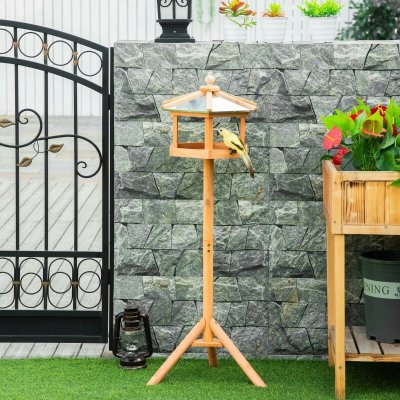 PawHut Krmítko pro ptáky se stojanem a zinkovou střechou 113 x 40 x 40 cm – Hledejceny.cz