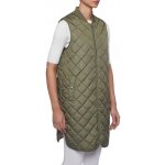 Geox dámská dlouhá prošívaná vesta khaki – Sleviste.cz