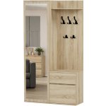 Framire Šatní skříň zrcadlo věšák botník antracit mix artisan V-5 – Zboží Mobilmania