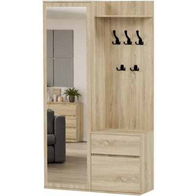 Framire Šatní skříň zrcadlo věšák botník antracit mix artisan V-5 – Zboží Mobilmania