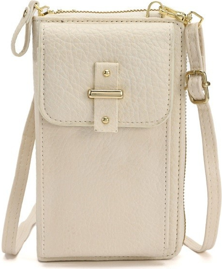 TopQ kabelka Crossbody na mobil s popruhem bílá 125828