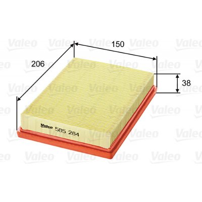 Vzduchový filtr VALEO 585284 – Hledejceny.cz