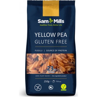 Sam Mills Proteinové těstoviny vřetena žlutý hrách 23% proteinu 250 g – Zbozi.Blesk.cz