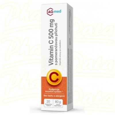 AGmed Vitamin C 500 mg pomeranč eff.20 tablet – Hledejceny.cz