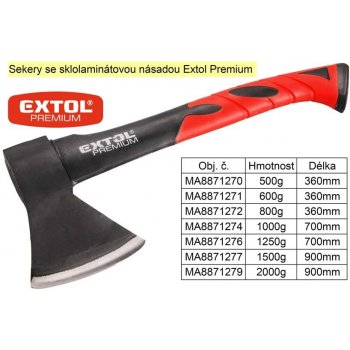 EXTOL PREMIUM sklolaminátová 1500g, násada 700mm