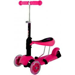 Werk Mini Scooter se svítícími LED koly růžová