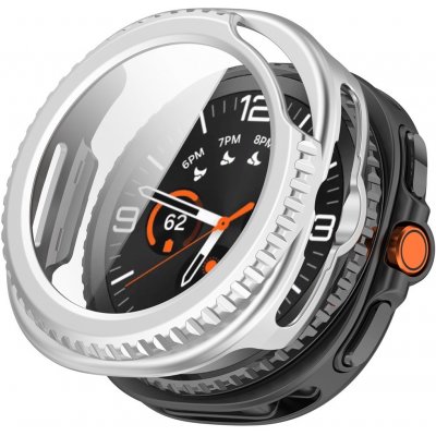 VSECHNONAMOBIL 117371 PC FULL COVER Plastový kryt se sklem pro Samsung Galaxy Watch8 Classic 46mm stříbrný – Hledejceny.cz